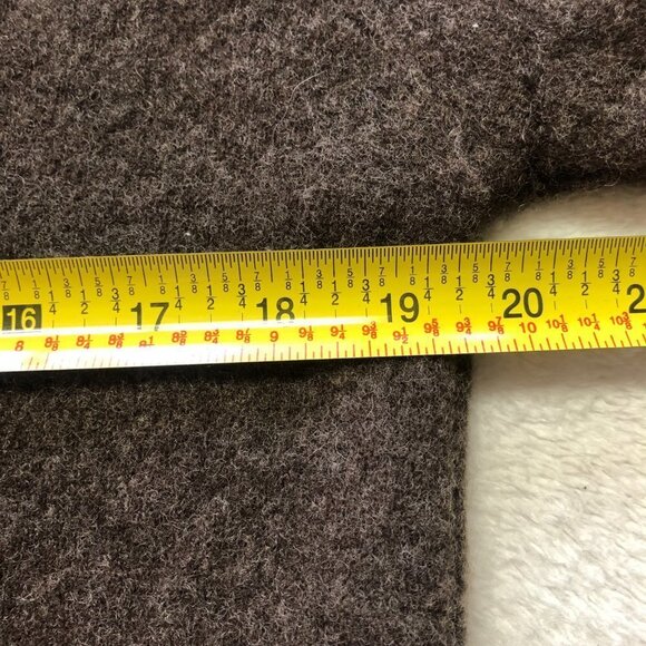 CAMBRIDGE Brown Wool Zip Up Sweater Size Medium - Picture 5 of 8